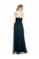 Azul 7 Linha A Decote V Tule Longo Vestidos de Madrinha Outlet