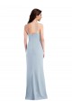 Azul Céu Claro Trombeta Alças finas Crepe Esticado Longo Formais Vestidos de Madrinha / Vestidos de Festa Outlet