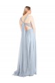 Azul Céu Claro Tule Linha A Amor Longo Vestidos de Madrinha Outlet