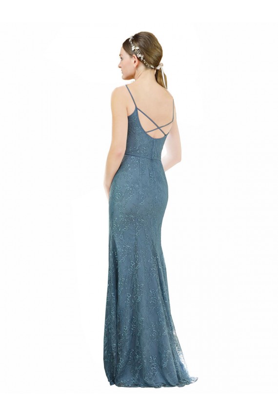 Bainha Alças finas Renda Longo Vestidos de Madrinha Outlet