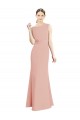 Bliss Chiffon Sereia Decote Alto Longo Vestidos de Madrinha Outlet