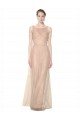 Blush 95 Bainha Decote Ilusão Tule Longo Vestidos de Madrinha Outlet