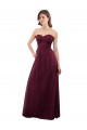 Borgonha Linha A Amor Tule Longo Vestidos de Madrinha Outlet
