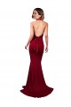 Borgonha Sereia Cabeçada Spandex Longo Formais Vestidos de Madrinha / Vestidos de Festa Outlet