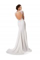 Branco Chiffon & Renda Bainha Buraco da fechadura Amor Longo Vestidos de Noiva Outlet