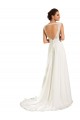 Branco Chiffon & Renda Bainha Mangas Compridas Amor Longo Vestidos de Noiva Outlet