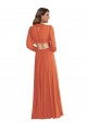 Firecracker Linha A Decote V Alto Baixo Chiffon Alto Baixo, Longo Alto Baixo Vestidos de Madrinha Outlet