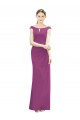 Frutos Silvestres Sereia Decote Barco Chiffon Longo Vestidos de Madrinha Outlet