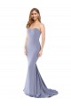 Fumo Azul Sereia Amor Crepe Esticado Longo Formais Vestidos de Madrinha / Vestidos de Festa Outlet