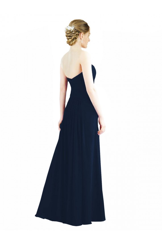 Fumo Verde Chiffon Linha A Amor Longo Vestidos de Madrinha Outlet