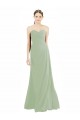 Fumo Verde Chiffon Linha A Amor Longo Vestidos de Madrinha Outlet