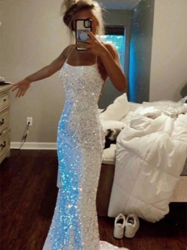 Lantejoulas Veludo Bainha Sem Mangas Alças finas Longo Lantejoulas Veludo Vestidos de Festa Outlet