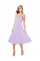 Lilás Linha A Amor Alto Baixo Chiffon Curto Alto Baixo Vestidos de Madrinha / Vestidos de Homecoming Outlet