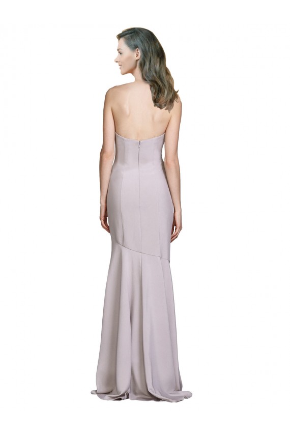 Lilás Ártico Sereia Sem alças Crepe Esticado Longo Vestidos de Madrinha / Vestidos de Festa Outlet