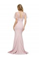 Malva Bainha Um Ombro Crepe Esticado & Tule Longo Formais Vestidos de Madrinha / Vestidos de Festa Outlet