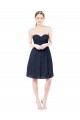 Marinha Negra Linha A Amor Chiffon Curto Vestidos de Madrinha / Vestidos de Homecoming Outlet