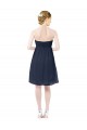 Marinha Negra Linha A Amor Chiffon Curto Vestidos de Madrinha / Vestidos de Homecoming Outlet