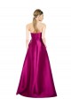 Merlot Linha A Decote V Cetim Longo Vestidos de Madrinha / Vestidos de Festa Outlet