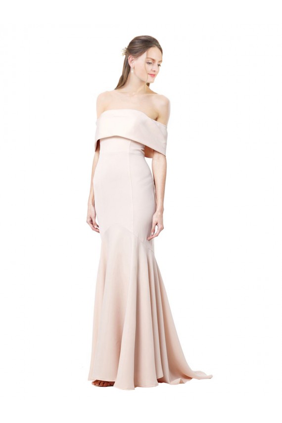 Nu Crepe Esticado Sereia Decote Alto Longo Formais Vestidos de Madrinha / Vestidos de Noite / Vestidos de Festa Outlet