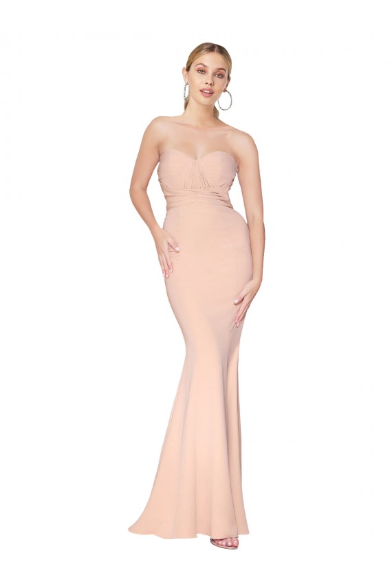 Nu Sereia Amor Crepe Esticado Longo Formais Vestidos de Madrinha / Vestidos de Festa Outlet