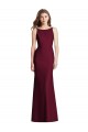 Ouro Borgonha Trombeta Barco Crepe Esticado Longo Vestidos de Madrinha Outlet