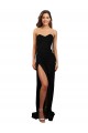 Preto Coluna Amor Crepe Esticado Longo Formais Vestidos de Madrinha / Vestidos de Festa Outlet
