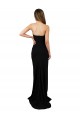 Preto Coluna Amor Crepe Esticado Longo Formais Vestidos de Madrinha / Vestidos de Festa Outlet
