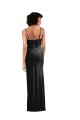 Preto Coluna Decote Capuz Veludo Elástico Longo Formais Vestidos de Madrinha / Vestidos de Festa Outlet