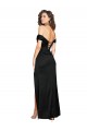 Preto Linha A Amor Cetim Sedoso Longo Formais Vestidos de Madrinha / Vestidos de Festa Outlet