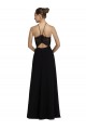 Preto Linha A Cabeçada Chiffon & Renda Longo Vestidos de Madrinha Outlet
