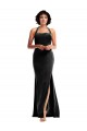 Preto Sereia Cabeçada Veludo Elástico Longo Formais Vestidos de Madrinha / Vestidos de Festa Outlet