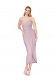 Prímula Sereia Alças finas Alto Baixo Chiffon Curto Alto Baixo Vestidos de Madrinha / Vestidos de Festa Outlet