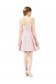 Rosa Linha A Amor Cetim Curto Vestidos de Madrinha / Vestidos de Homecoming Outlet