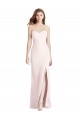 Rosa Trombeta Amor Crepe Esticado Longo Vestidos de Madrinha / Vestidos de Festa Outlet