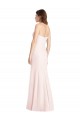 Rosa Trombeta Amor Crepe Esticado Longo Vestidos de Madrinha / Vestidos de Festa Outlet