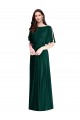 Sempre Verde Linha A Barco Chiffon Longo Vestidos de Madrinha Outlet