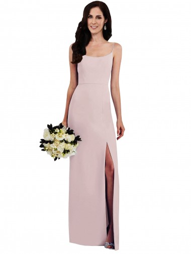 Trombeta Alças finas Crepe Esticado Longo Formais Vestidos de Madrinha / Vestidos de Festa Outlet