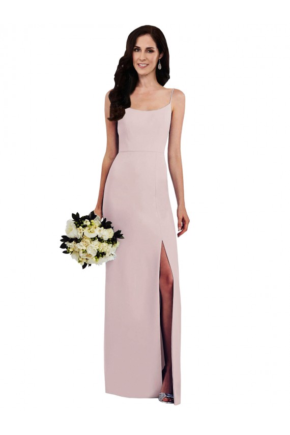 Trombeta Alças finas Crepe Esticado Longo Formais Vestidos de Madrinha / Vestidos de Festa Outlet