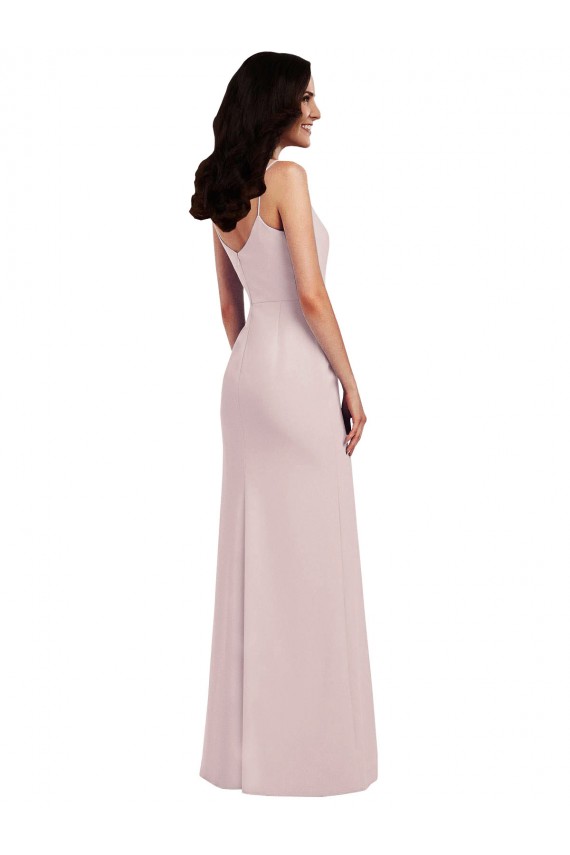 Trombeta Alças finas Crepe Esticado Longo Formais Vestidos de Madrinha / Vestidos de Festa Outlet